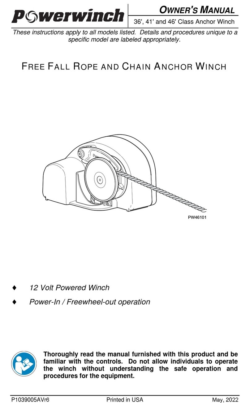 POWERWINCH PW46101 User manual