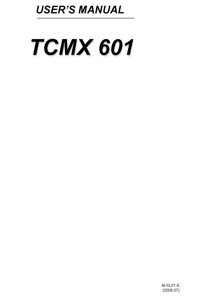 TAJIMA TCMX 601 User manual