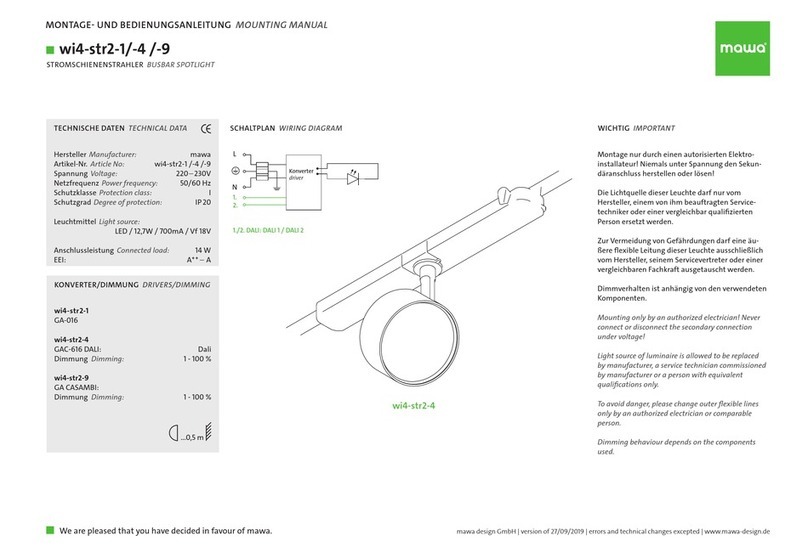 mawa wi4-str2-1 Mounting manual