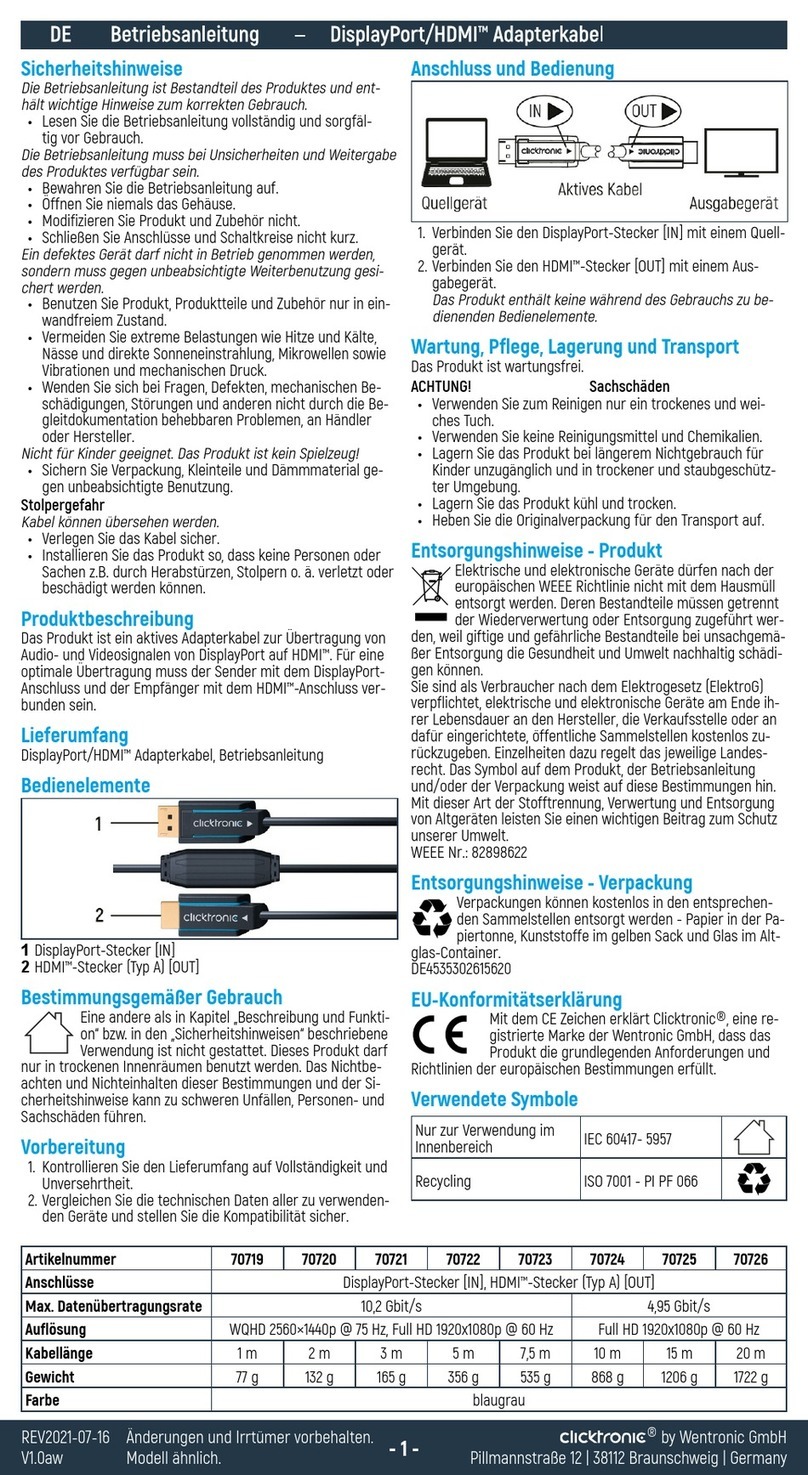 Wentronic clicktronic 70719 user manual