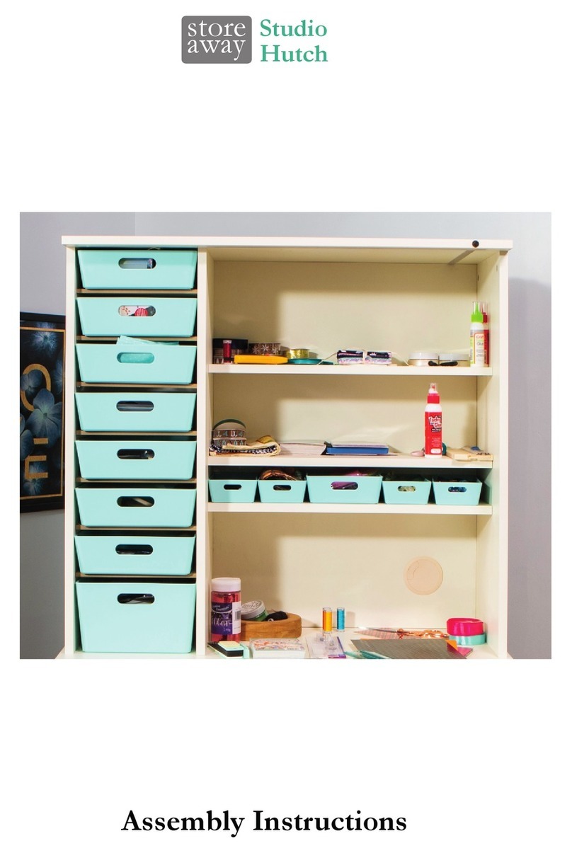 Storage 4 Crafts store away Studio Hutch Assembly instructions