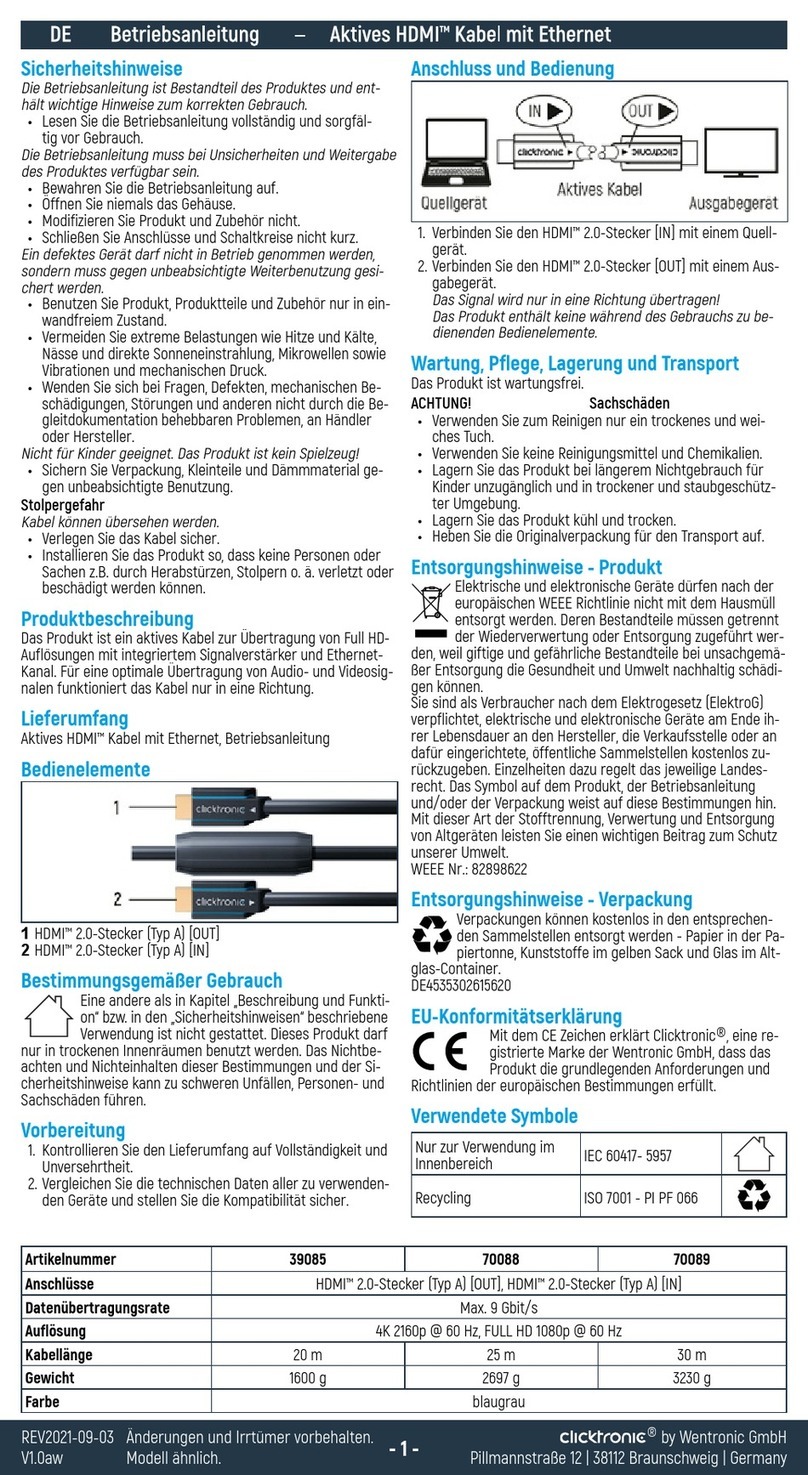 Wentronic clicktronic 39085 user manual