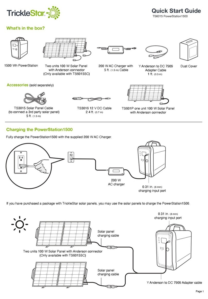 TrickleStar PowerStation1500 quick start guide