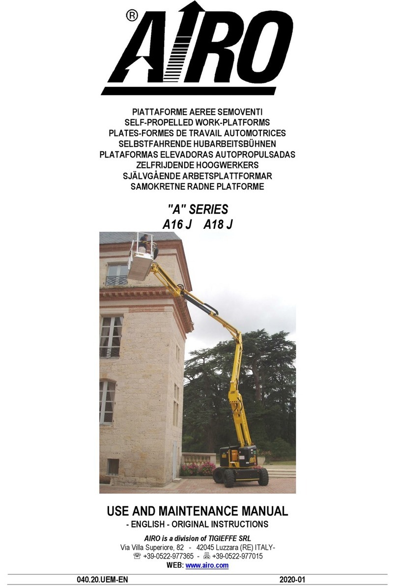 TIGIEFFE AIRO A Series Use and maintenance manual