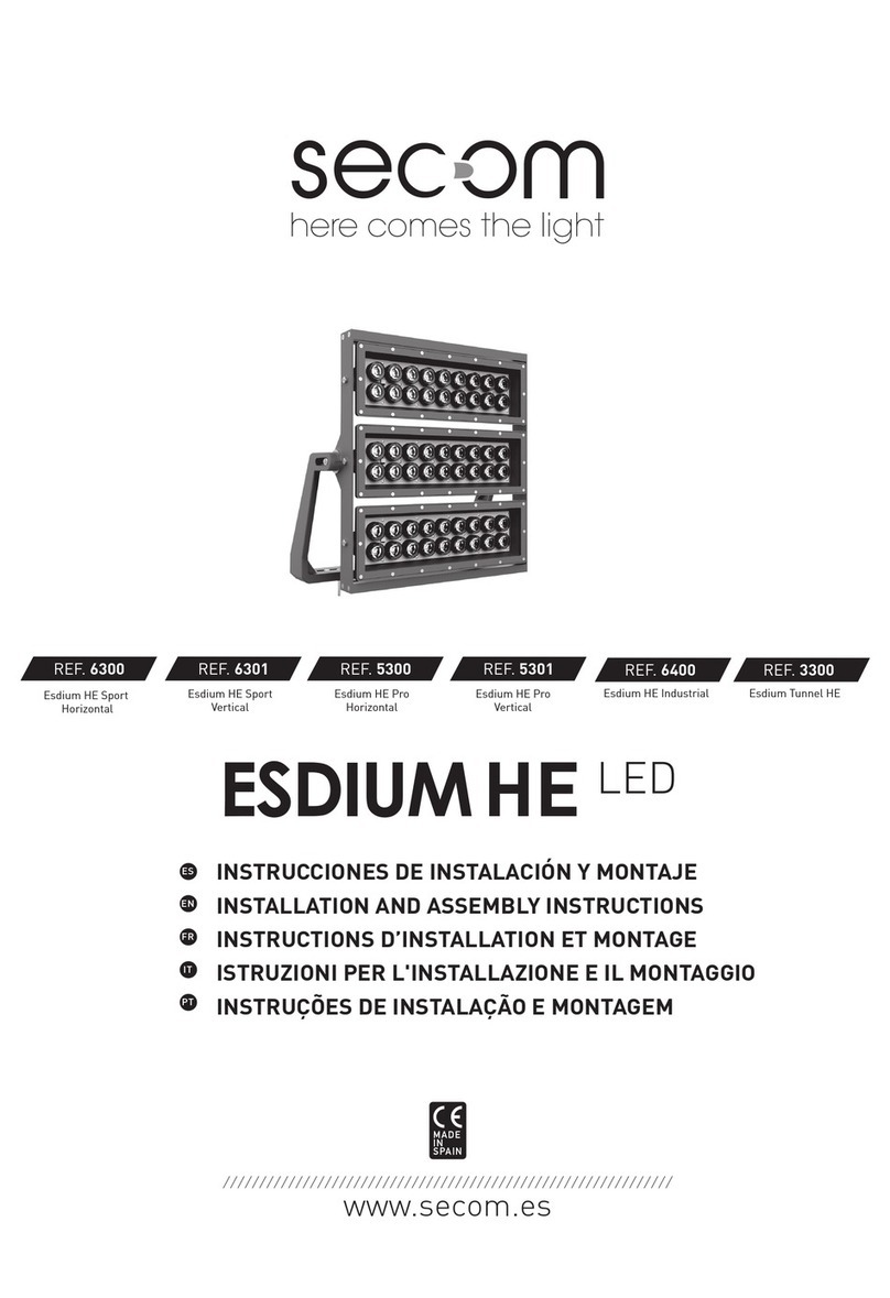 Secom Esdium HE Sport Installation and assembly instructions Secom Esdium HE Sport Installation and assembly instructions