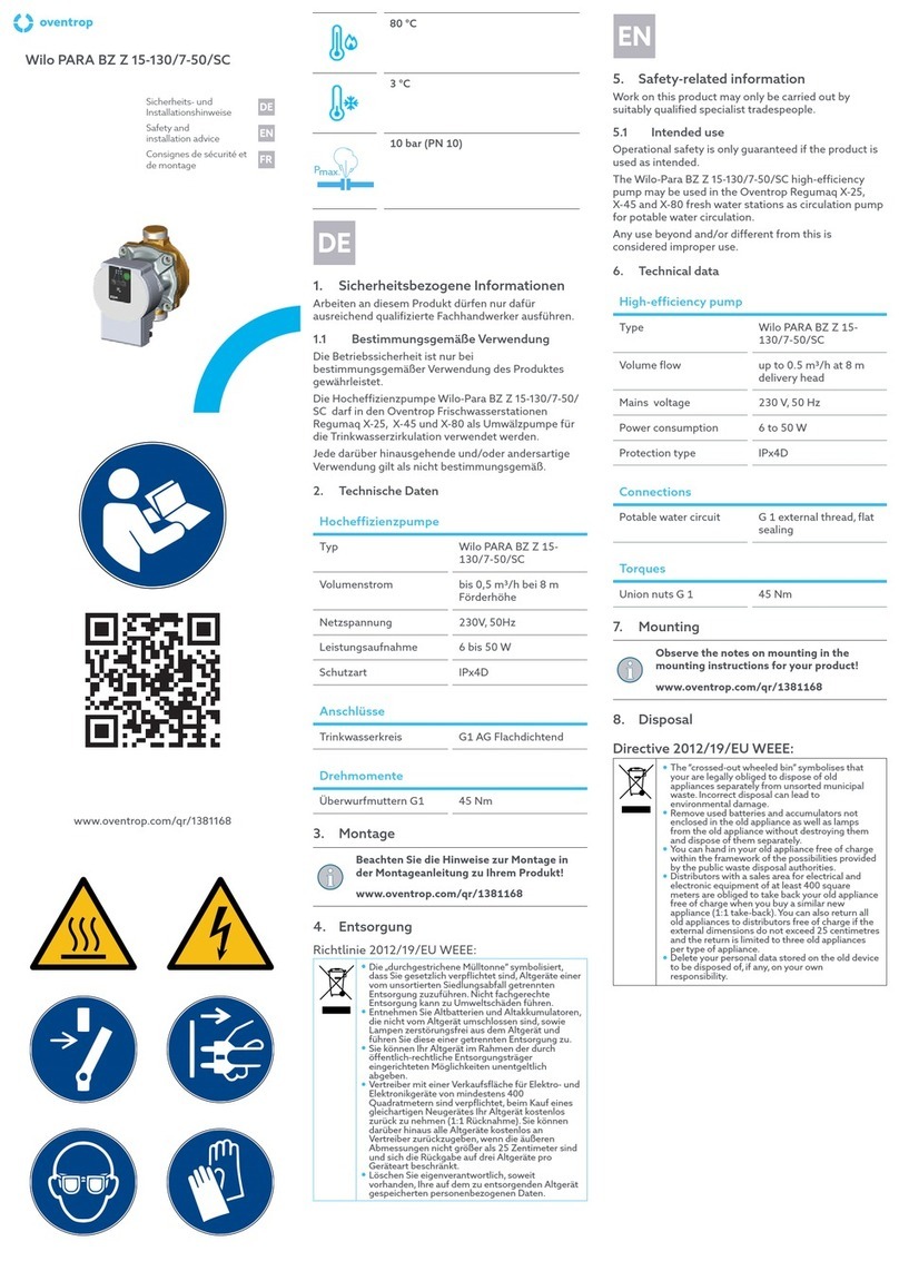 Wilo PARA BZ Z 15-130/7-50/SC Installation and operating instructions
