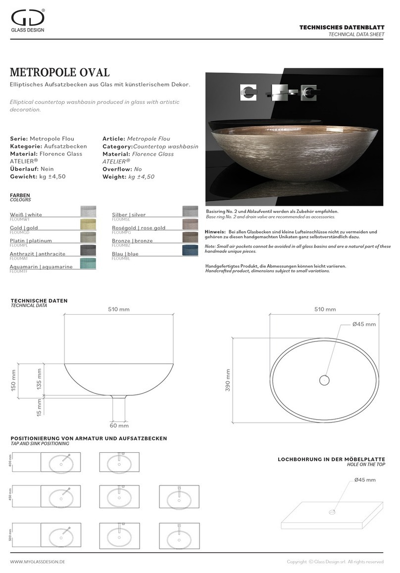 GD METROPOLE OVAL Technical data sheet