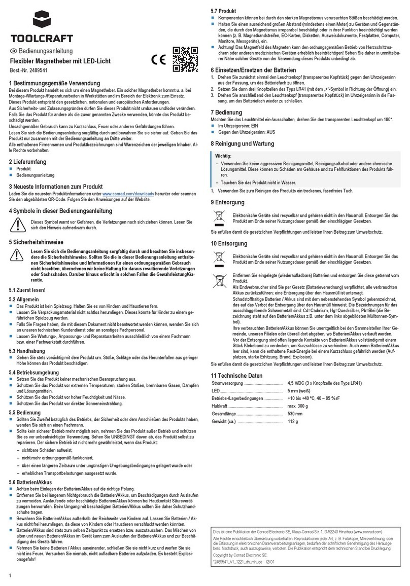 TOOLCRAFT 2489541 operating instructions