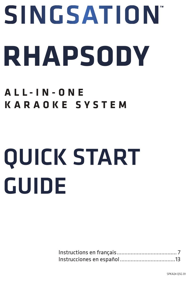 Voxx Accessories SINGSATION RHAPSODY SPKA24 quick start guide