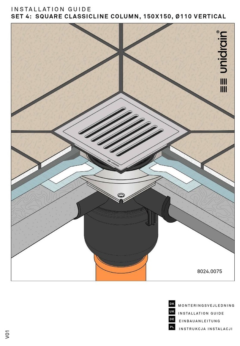 unidrain 8024.0075 installation guide