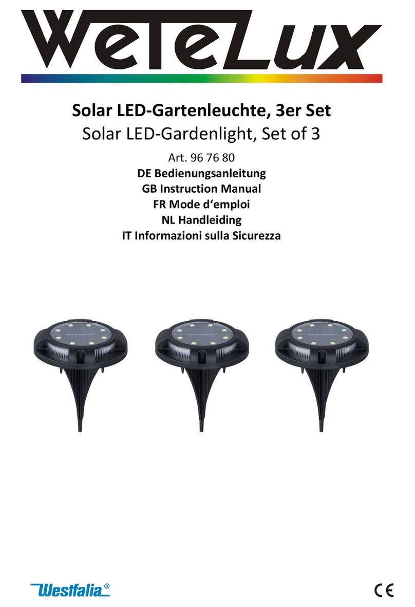 Wetelux 96 76 80 instruction manual