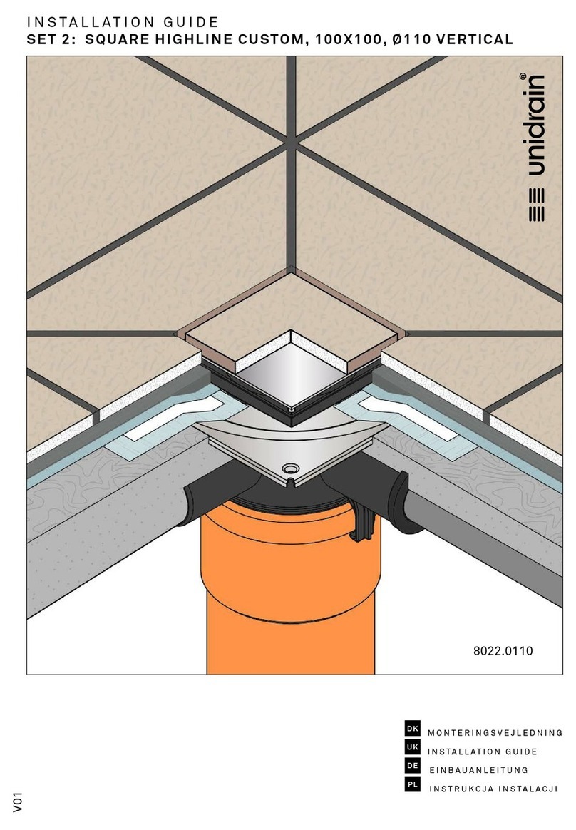 unidrain 8022.0110 installation guide