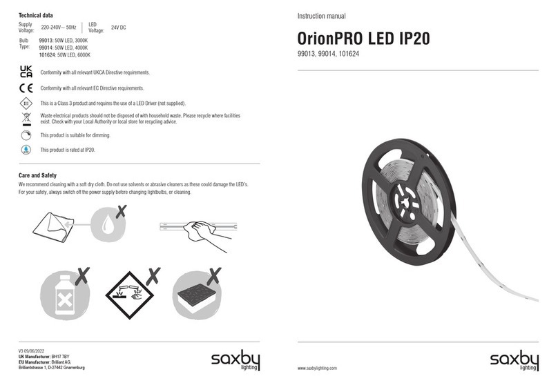 Saxby Lighting OrionPRO LED IP20 User manual