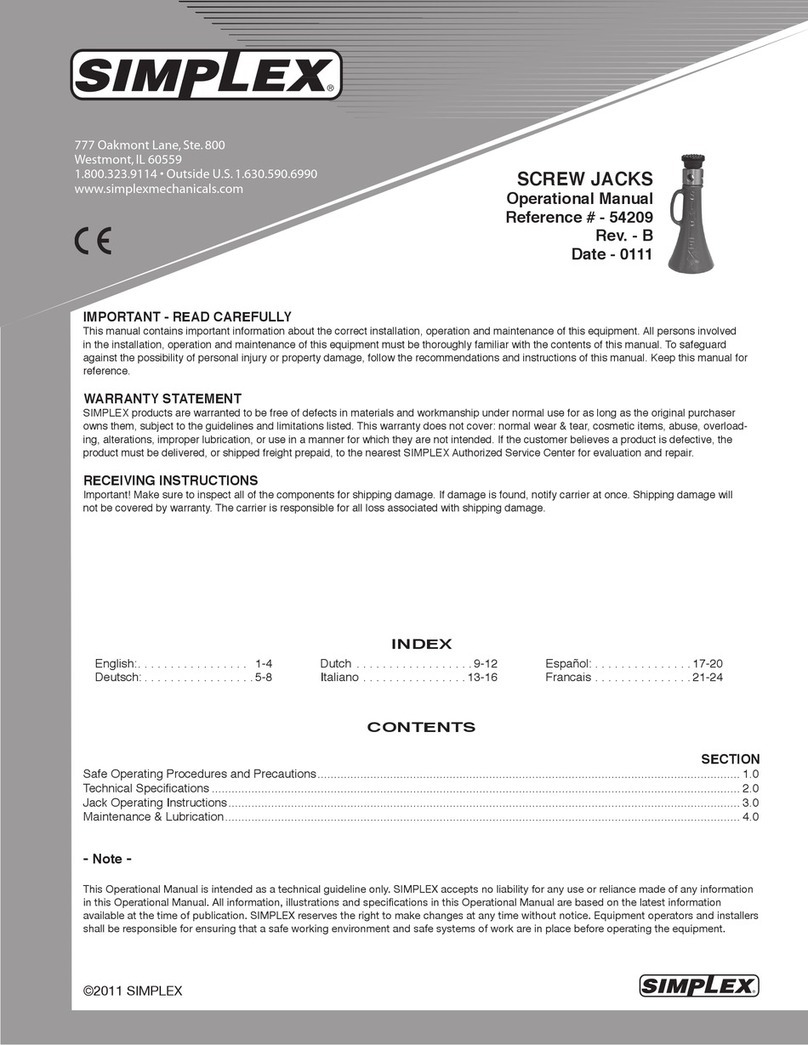 Simplex SJ156 Quick start guide