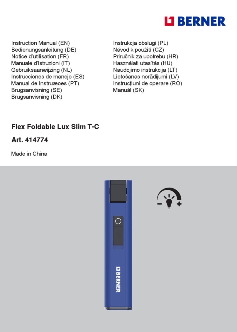 Berner Flex Foldable Lux Slim T-C instruction manual
