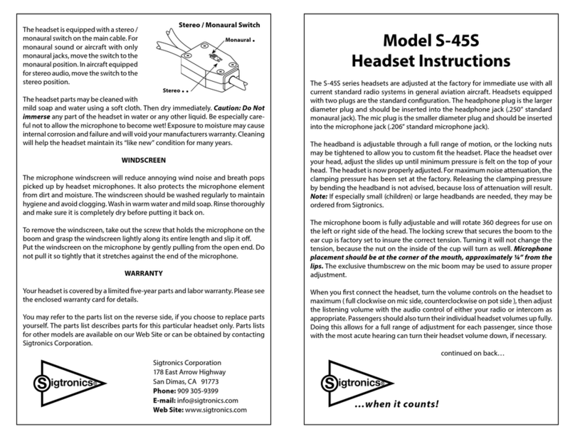 Sigtronics S-45S User manual