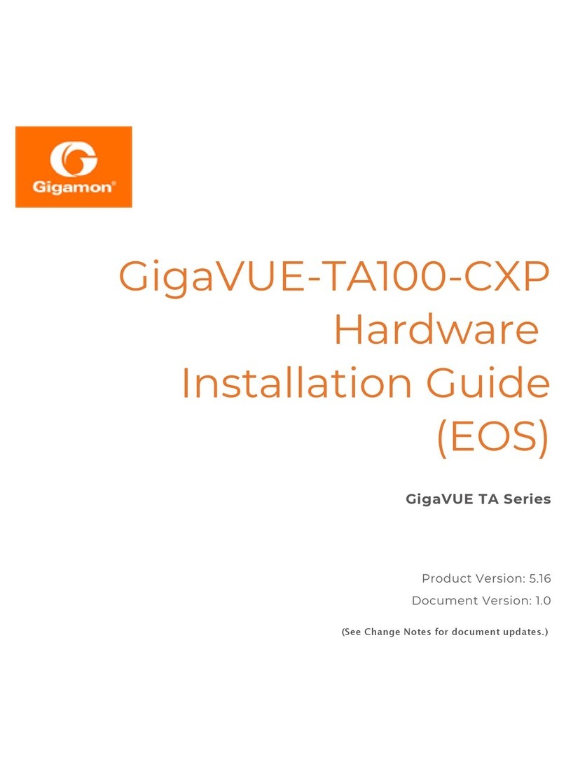 Gigamon GigaVUE-TA100-CXP User manual Gigamon GigaVUE-TA100-CXP User manual