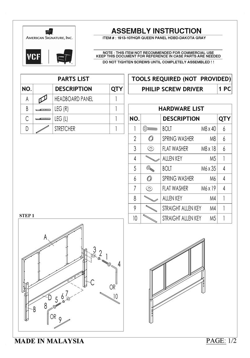 American Signature DAKOTA 1913-107HQR User manual
