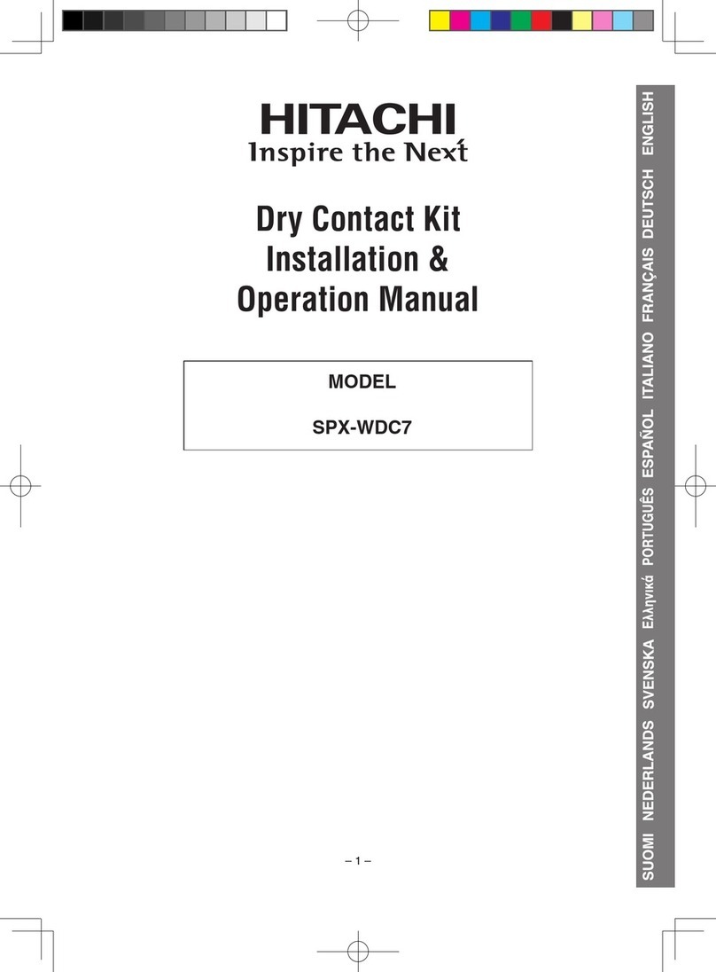 Hitachi SPX-WDC7 Installation & operation manual