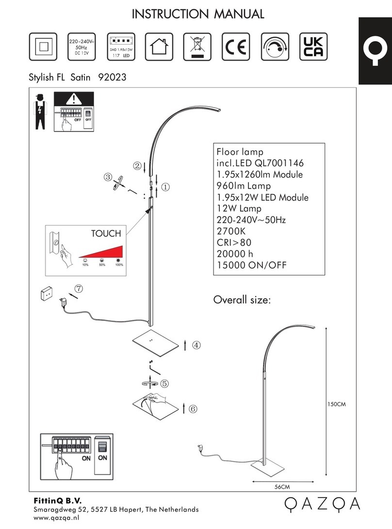 Qazqa Stylish FL Satin 92023 User manual