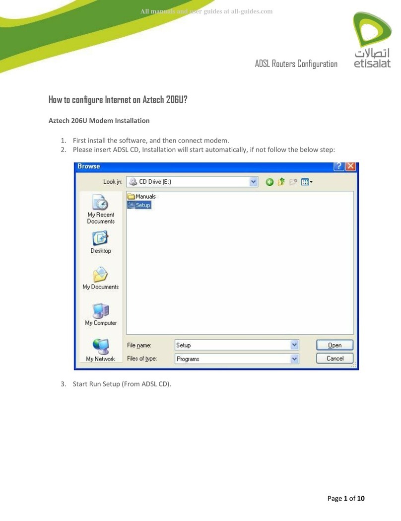 Aztech 206U User manual