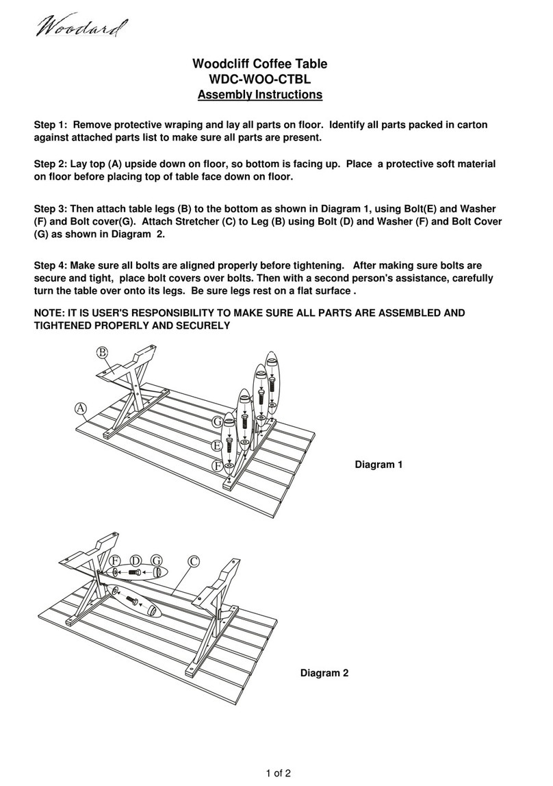 Woodard Woodcliff WDC-WOO-CTBL Assembly instructions Woodard Woodcliff WDC-WOO-CTBL Assembly instructions