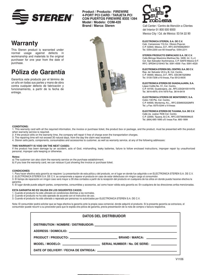 Steren COM-420 User manual