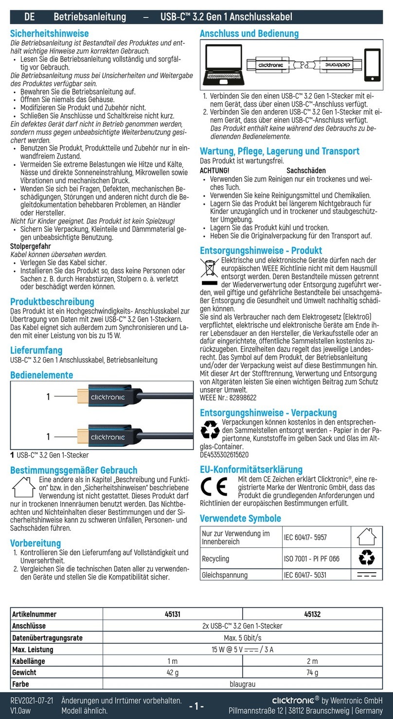 Wentronic clicktronic 45131 user manual
