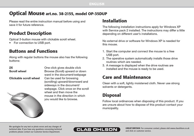 Clas Ohlson OP-35DUP quick start guide