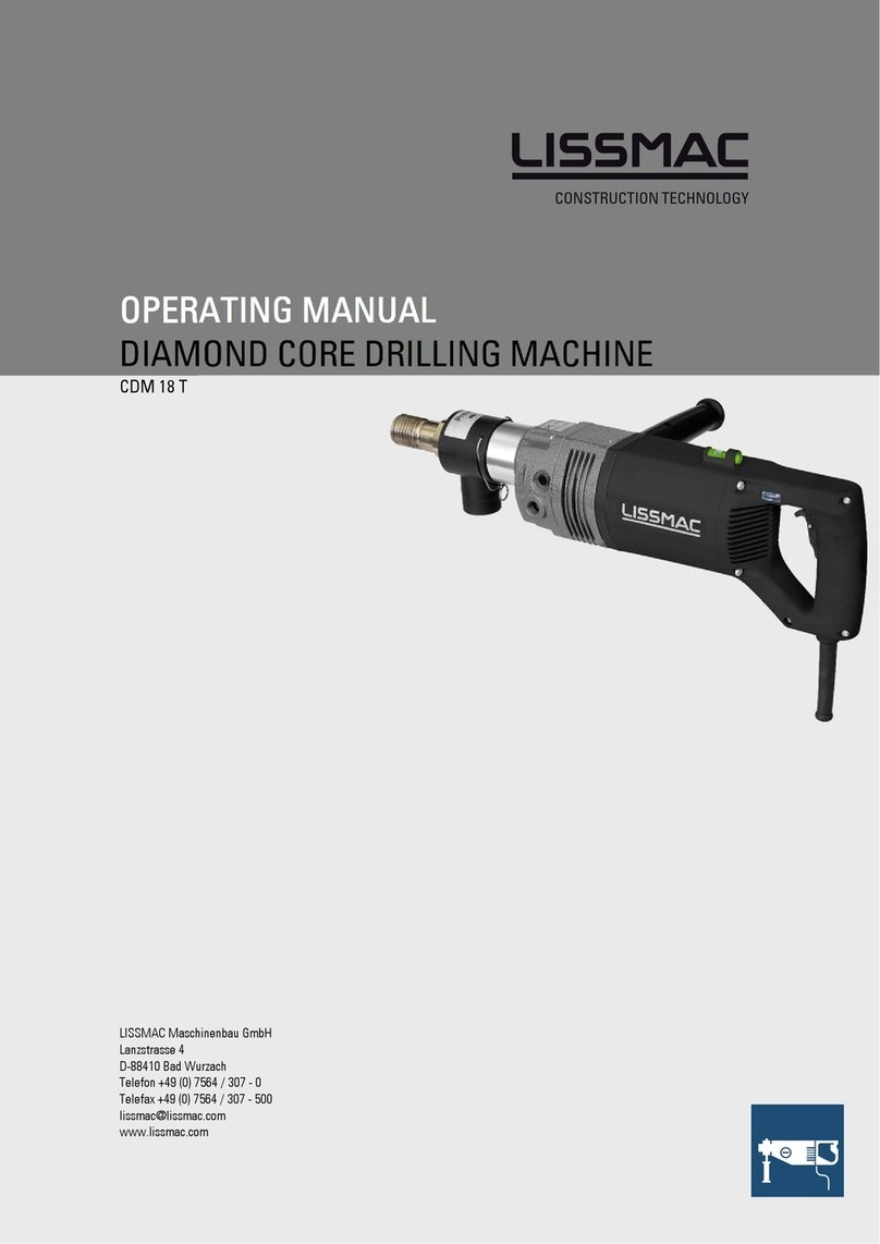 Lissmac CDM 18 T operating manual