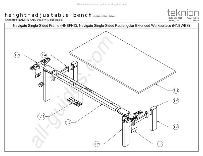 Teknion Navigate Single-Sided Frame HNBFNZ User manual