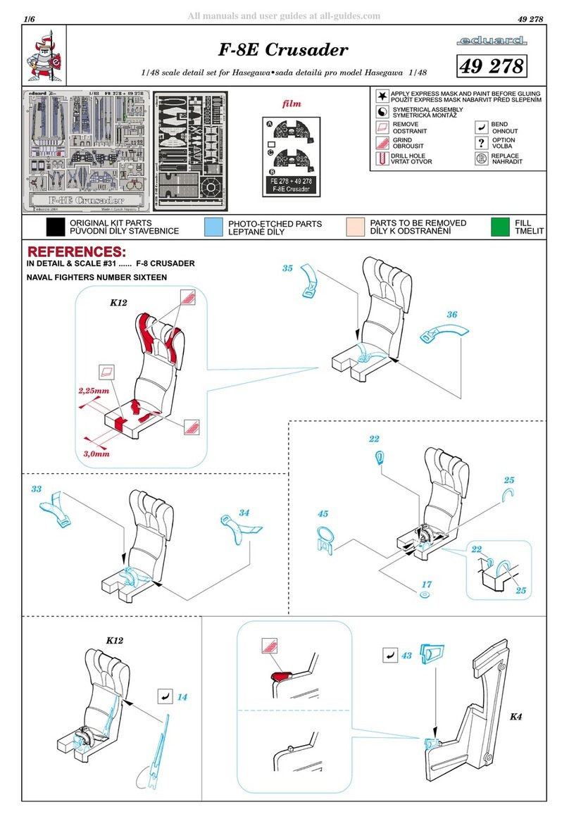 Eduard F-8E Crusader Assembly instructions