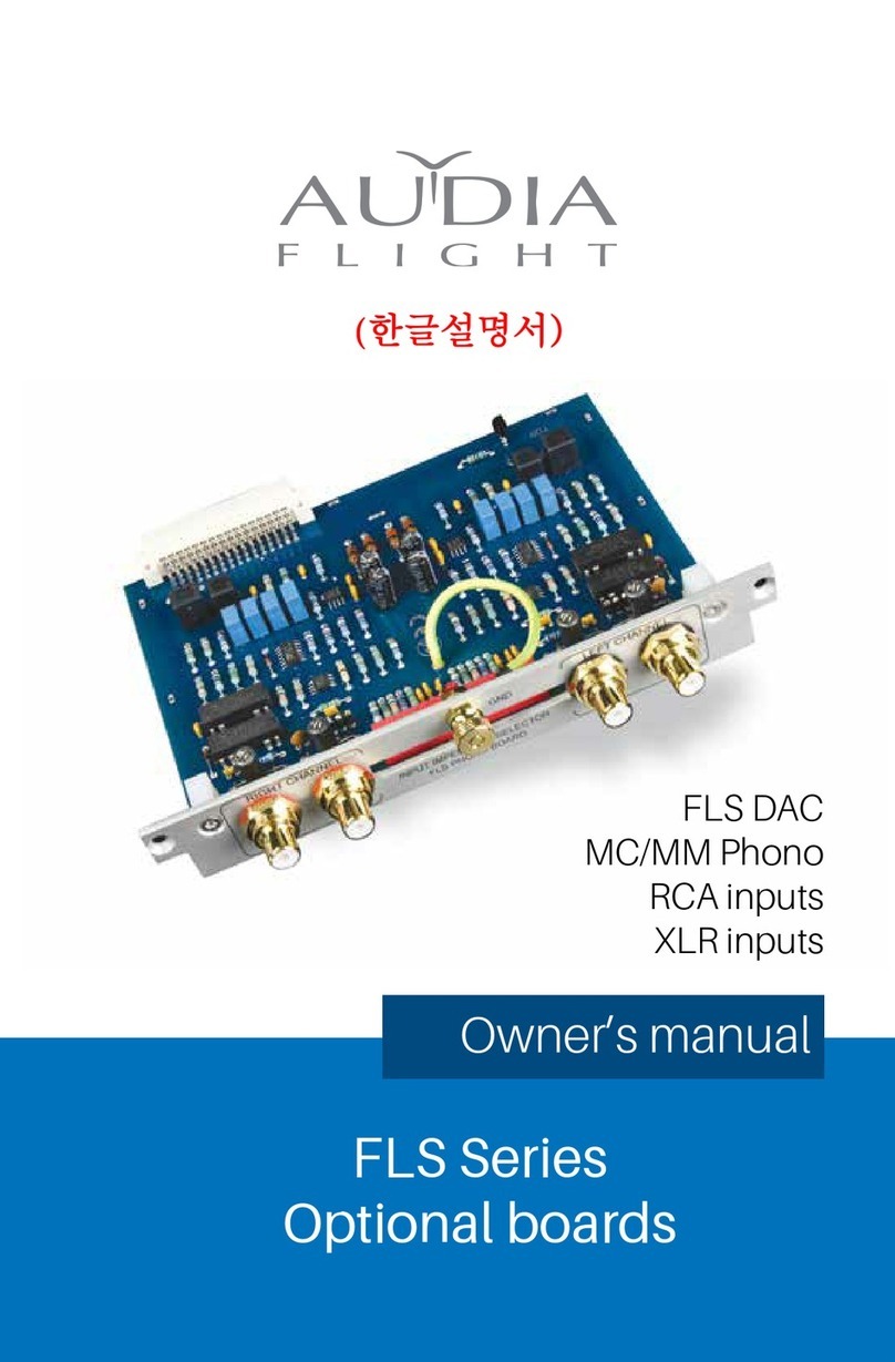 Audia Flight FLS Series owner's manual