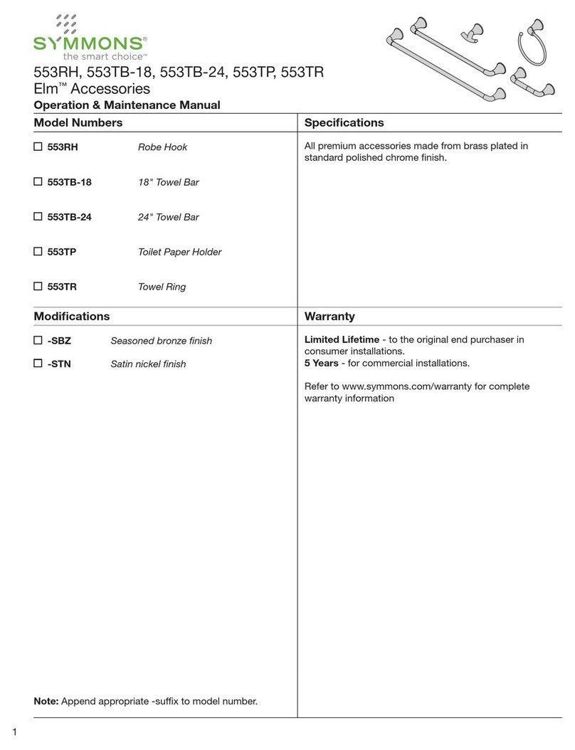 Symmons Elm 553RH Manual Symmons Elm 553RH Manual