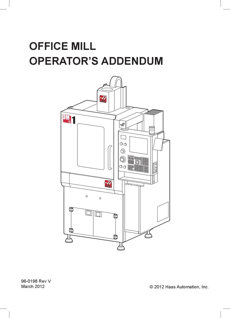 Haas Automation OFFICE MILL Operator and installation manual