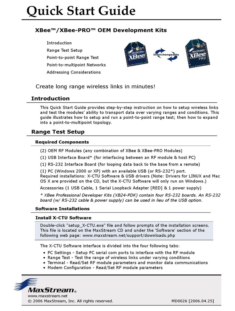 MaxStream Xbee quick start guide