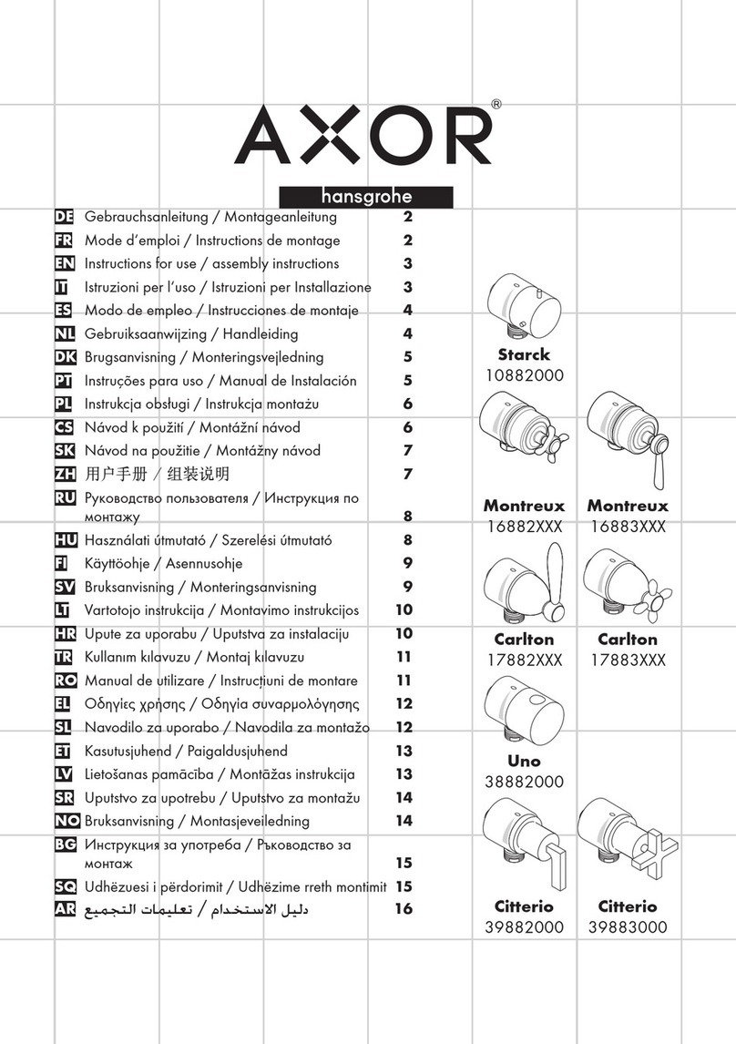 Hans Grohe AXOR Montreux 16882 Series Manual Hans Grohe AXOR Montreux 16882 Series Manual