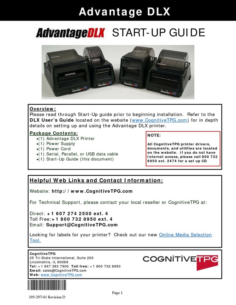 CognitiveTPG CognitiveTPG Advantage DLX Startup guide