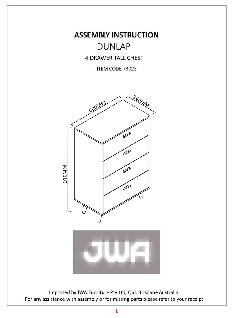 JWA DUNLAP 73023 Assembly instruction