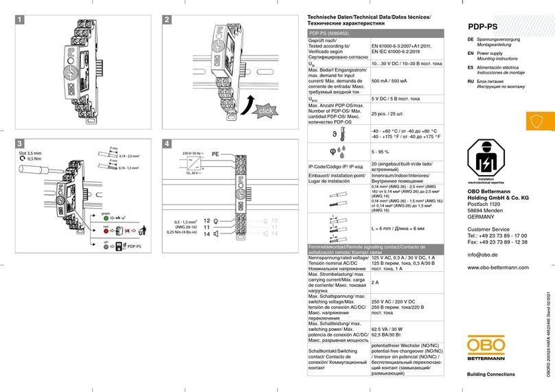 OBO Bettermann PDP-PS Mounting instructions