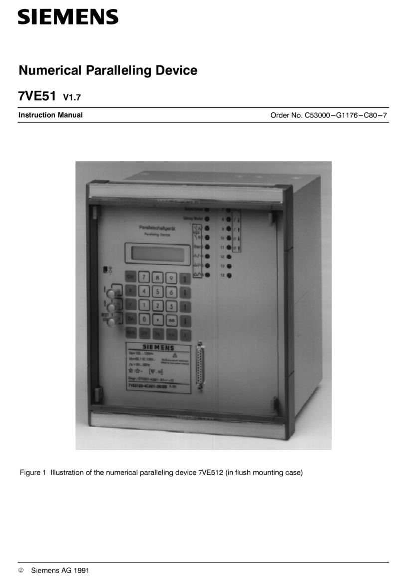 Siemens 7VE51 User manual