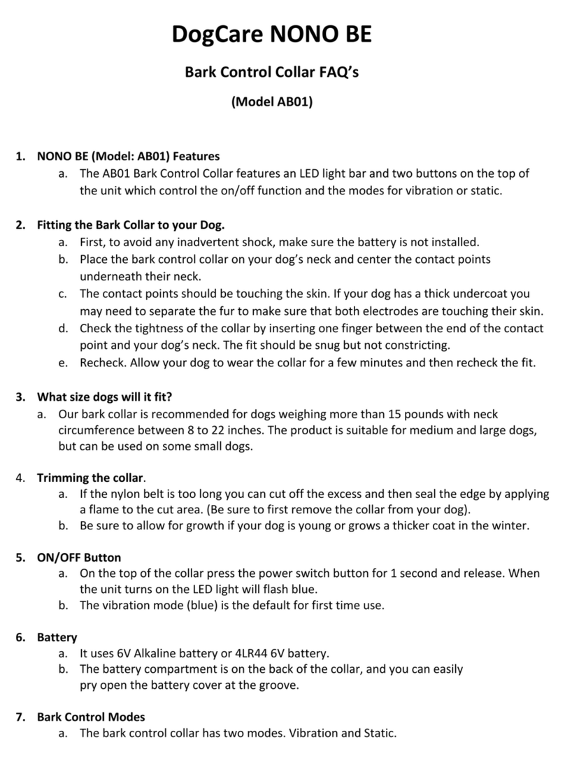 Dog Care NONO BE AB01 quick start guide