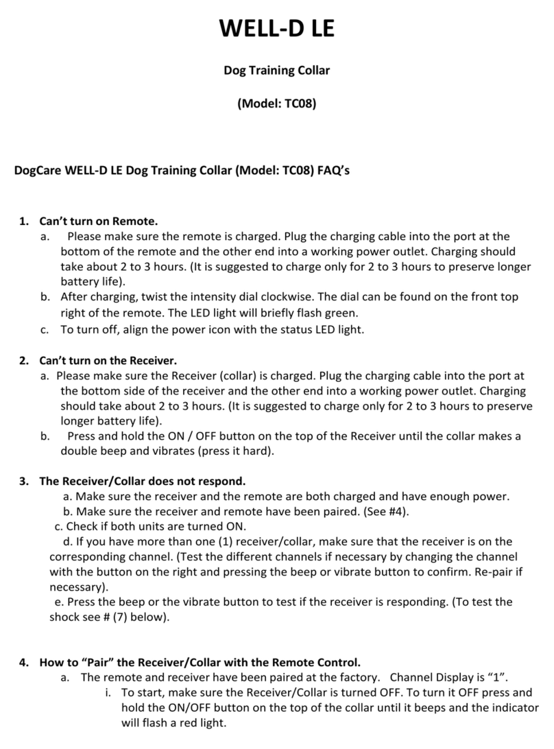 Dog Care WELL-D LE TC08 quick start guide
