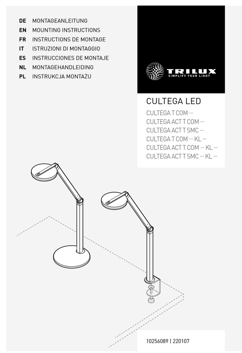 Trilux CULTEGA T COM Series Mounting instructions Trilux CULTEGA T COM Series Mounting instructions