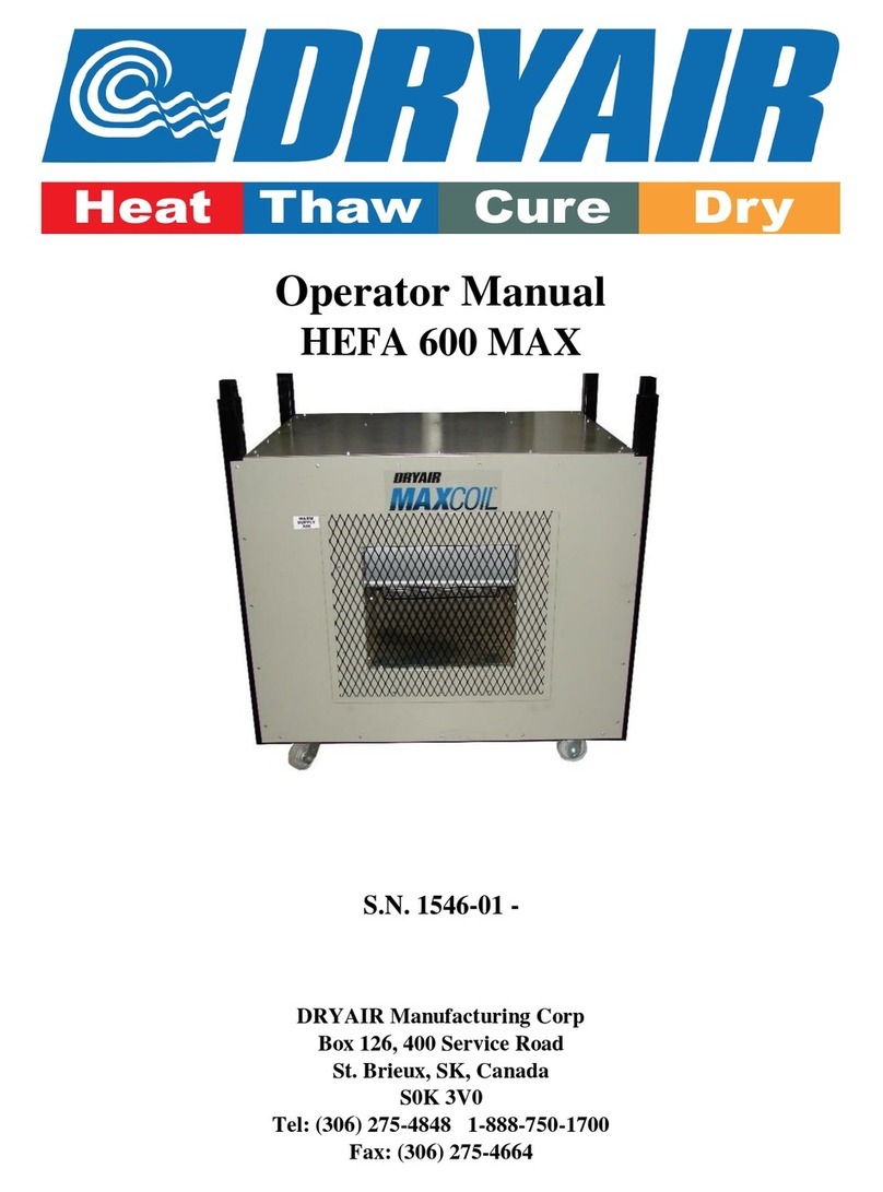 DryAIR MAXCOIL HEFA 600 MAX Operator's manual