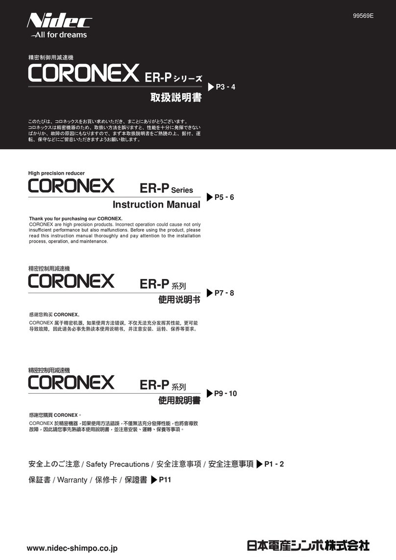 Nidec CORONEX ER-P Series instruction manual Nidec CORONEX ER-P Series instruction manual