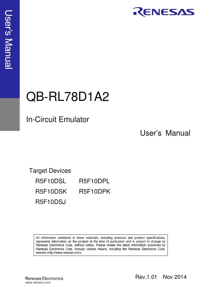 Renesas QB-RL78D1A2 User manual