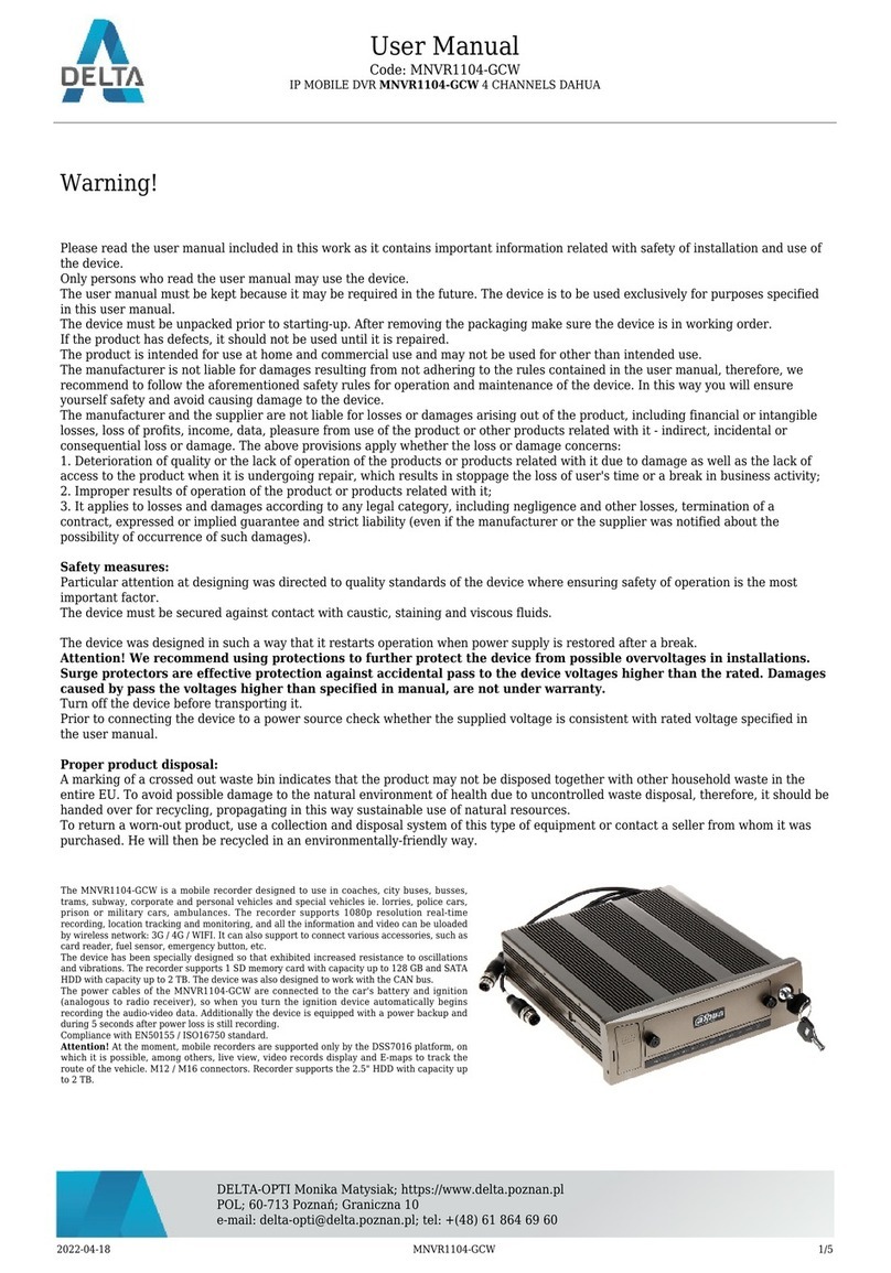 Delta MNVR1104-GCW User manual