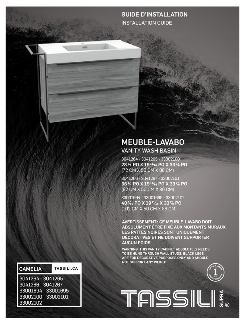 Tassili Supra CAMELIA 3041264 installation guide