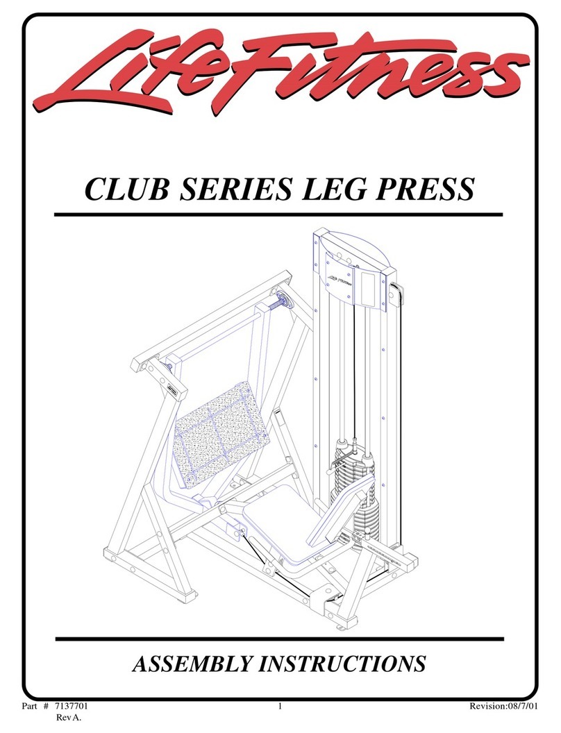 Life Fitness Club Series Assembly instructions
